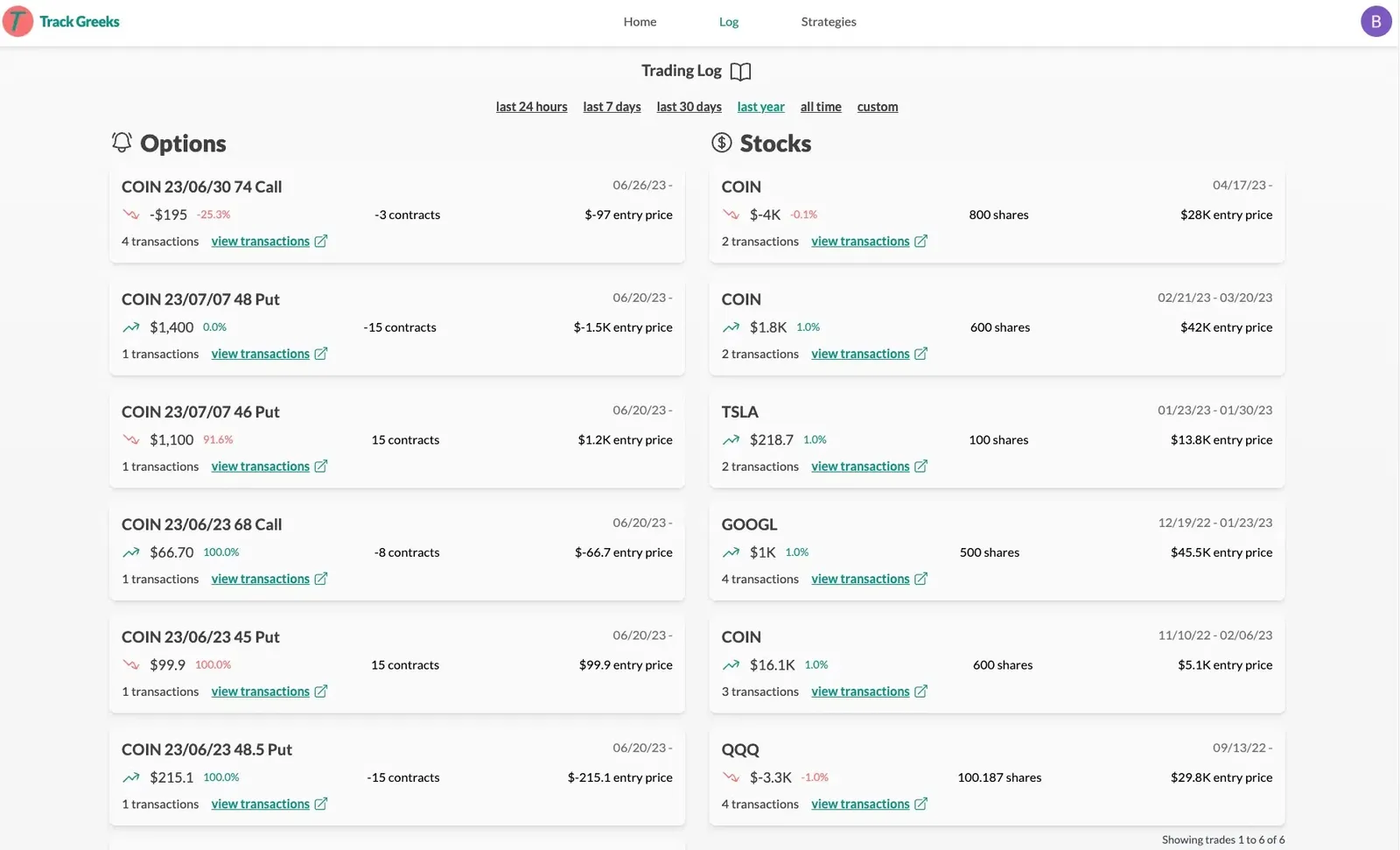 Stock Option Trading App